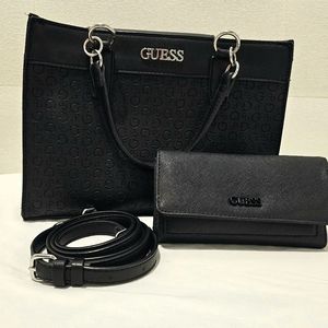 Guess satchel and wallet